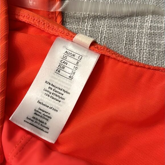 NEW Sea Level One Shoulder One Piece Swimsuit Tangerine - Picture 6 of 8